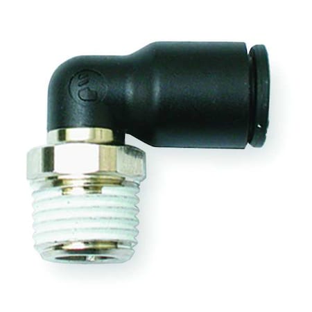 Legris 3109 60 11 - Nylon Elbow, Push-to-Connect x MUNF, For 3/8 in Tube OD, For 1/8 in Pipe Size, Black, 10 PK