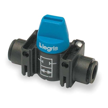 Legris 7910 60 00 - 3/8" Push Glass-Fill Nylon Ball Valve Inline