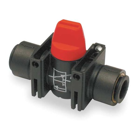 Legris 7913 60 00 - 3/8" Push Glass-Fill Nylon Mini Ball Valve Inline
