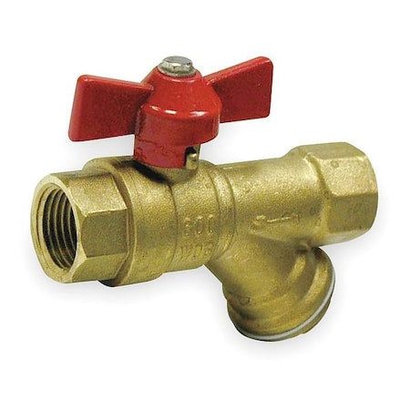 1PYY8 - Ball Valve,Brass,1/2 In NPT F x F