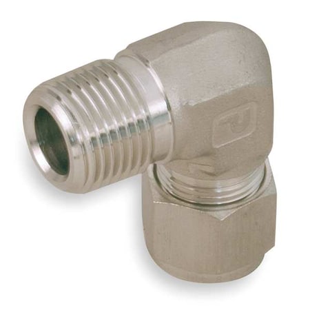 Parker 4MSEL2N-316 - 1/8" x 1/4" A-LOK x MNPT SS Male 90 Degree Elbow