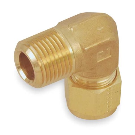 Parker 4MSEL2N-B - 1/4" A-LOK x 1/8" MNPT Brass 90 Degree Elbow