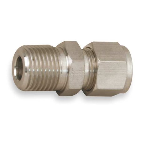 Parker 4MSC6N-316 - 3/8" x 1/4" A-LOK x MNPT SS Male Connector
