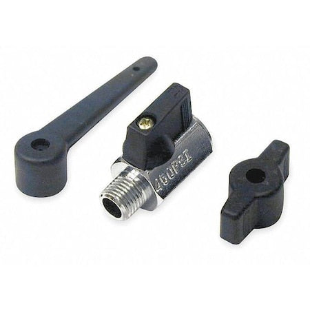 1PZB4 - 3/8" FNPT x MNPT Brass Mini Ball Valve Inline