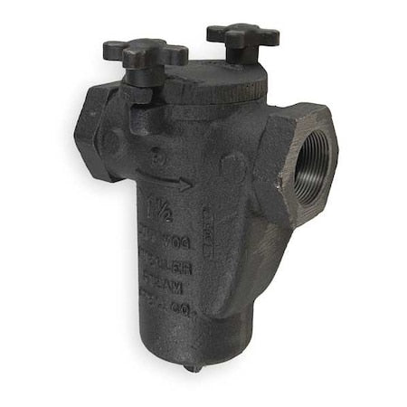 Mueller Steam Specialty 11/4 125 CI Iron body screwed - Basket Strainer, 1-1/4" Pipe, FNPT x FNPT, Cast iron, 200 psi at 150 Degrees F