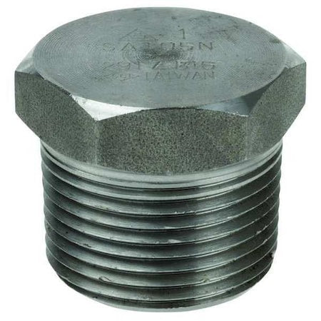 4307001616 - 2 in MNPT 316 L Stainless Steel Hex Head Plug, Class 3000, 2-1/2 in Hex Size