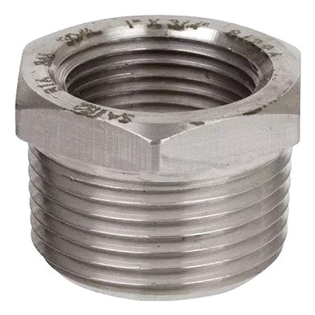 4307000286 - 3" x 1-1/2" MNPT x FNPT SS Hex Reducing Bushing