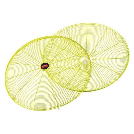 Dayton 1VCH7 - Fan Guard For 30 in Blade Dia, Polyester Powder Coated, Steel, Yellow, Mounting 2-3/4 in x 4-1/2 in