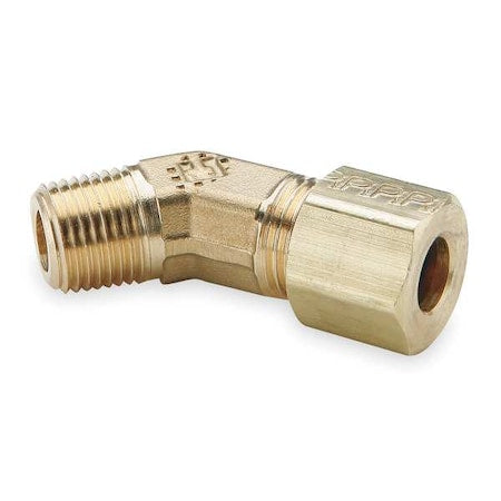 Parker 179C-4-4 - 1/4" Compression x MNPT Brass 45 Degree Elbow 10 PK