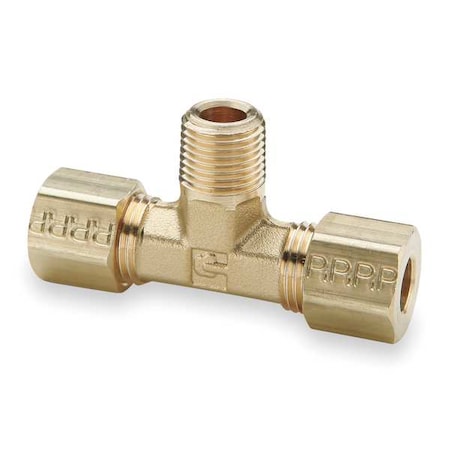 Parker 172C-4-4 - 1/4" Compression x MNPT Brass Branch Tee 10 PK