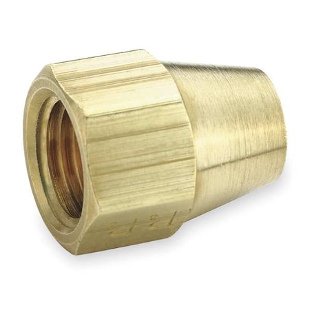 Parker 41FS-6 - Short Nut, 45deg, Brass, Tube, 3/8 In., PK10, Max. Pressure: 1000 psi