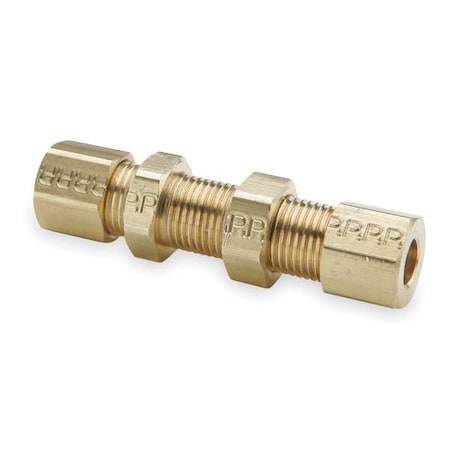 Parker 62CBH-4 - 1/4" Compression Brass Bulkhead Union 10 PK