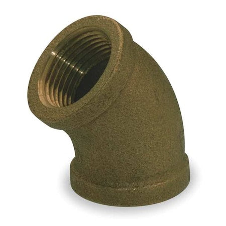 1VEU8 - 45 Degrees Elbow Red Brass 45 Degrees Elbow, 1/2 in Female NPT X 1/2 in Female NPT