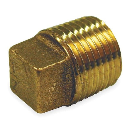 6RCU9 - Red Brass Cored Plug, MNPT, 1/2" Pipe Size