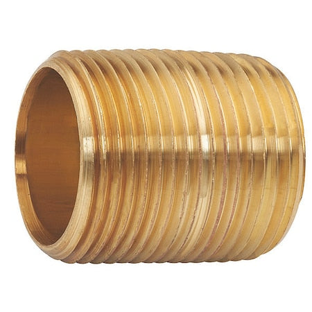 467-001 - 1-1/2" MNPT x 1-3/4" TBE Red Brass Pipe Nipple Sch 40