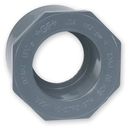 N/A 9837-209 - CPVC Reducer Bushing, Schedule 80, 1-1/2" x 1/2" Pipe Size, Spigot x Socket