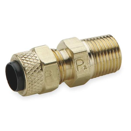 Parker 68P-4-4 - 1/4" Compression x MNPT Brass Connector 10 PK