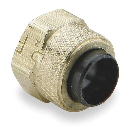 Parker 61P-4 - Nut and Acetal Sleeve, Brass, Compression, 1/4 in Tube Opening Diameter, PK10
