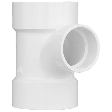 1WJP8 - PVC Sanitary Tee, Hub, 3 in x 3 in x 2 in Pipe Size