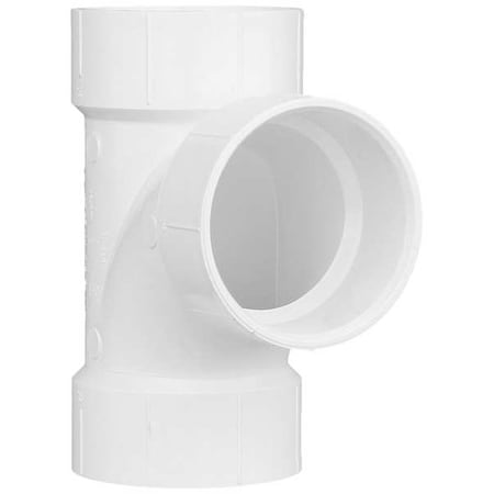 1WJP5 - PVC Sanitary Tee, Hub, 3 in Pipe Size
