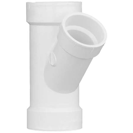 1WJU7 - PVC Reducing Wye, Hub, 2 in x 2 in x 1 1/2 in Pipe Size