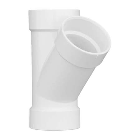 1WJU5 - PVC Wye, Hub, 4 in Pipe Size