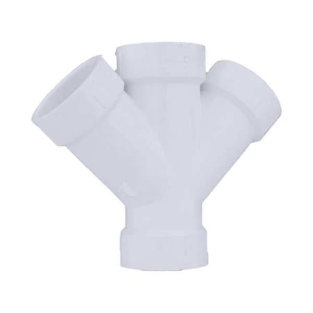 1WJW1 - PVC Double Wye, Hub, 1-1/2 in Pipe Size