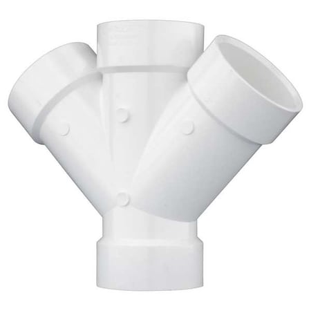 N/A 1WJW5 - PVC Double Wye, Hub, 3 in Pipe Size