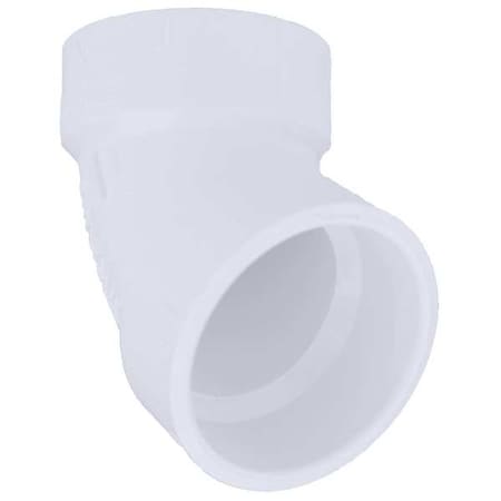 1WKD8 - PVC Elbow, 60 Degrees, Hub, 1-1/2 in Pipe Size