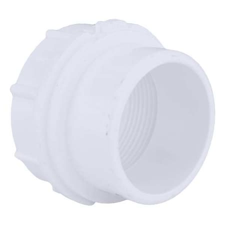 1WKF9 - PVC Cleanout Adapter, FNPT x Spigot, 1-1/2 in Pipe Size