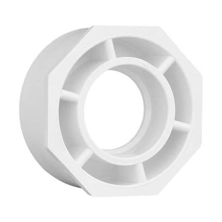 1WKF4 - PVC Flush Bushing, Hub x Spigot, 3 in x 1 1/2 in Pipe Size