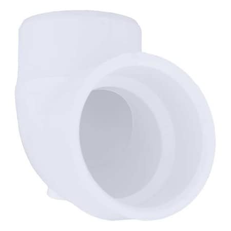 1WKT7 - PVC Street Elbow, 90 Degrees, Vent, Hub x Spigot, 1-1/2 in Pipe Size