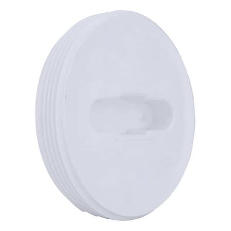 1WKT1 - PVC Flush Cleanout Plug, MNPT, 4 in Pipe Size