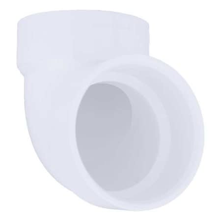 1WKT5 - PVC 90 Degree Vent Elbow, Hub, 2 in Pipe Size