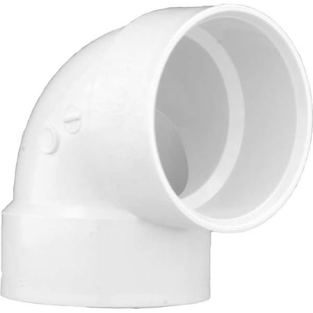 1WKT6 - PVC Elbow, 90 Degrees, Vent, Hub, 3 in Pipe Size