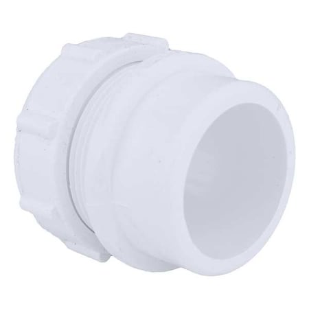 1WKU9 - PVC Male Trap Adapter with Nut and Washer, Socket x Spigot, 1-1/2 in Pipe Size