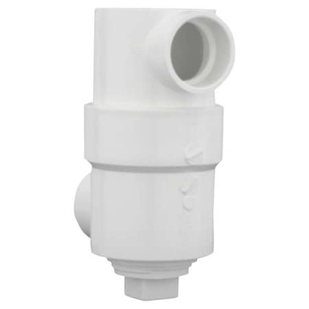 1WKU1 - PVC Drum Trap with Cleanout, Hub, 1 1/2 in x 3 in x 6 in Pipe Size