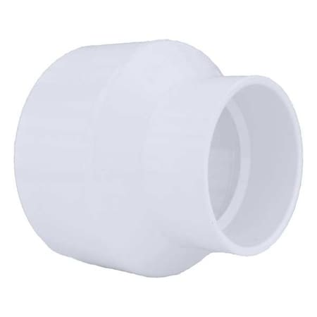 1WKV5 - PVC Reducer, Hub, 6 in x 4 in Pipe Size
