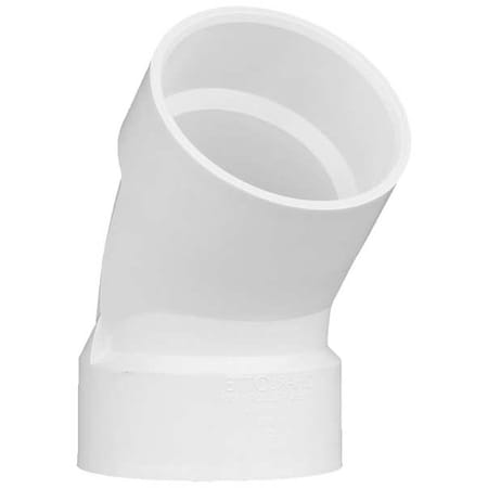 1WKC5 - PVC 45 Degree Elbow, Hub, 3 in Pipe Size