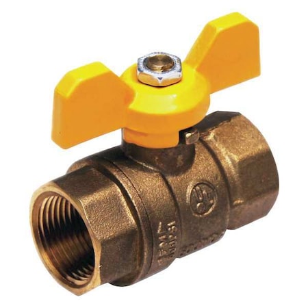 1WMG9 - 1/2" FNPT Brass Ball Valve Inline