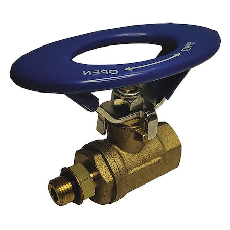G-BVOM-50 - 1/2" FNPT x MNPT Brass Ball Valve Inline