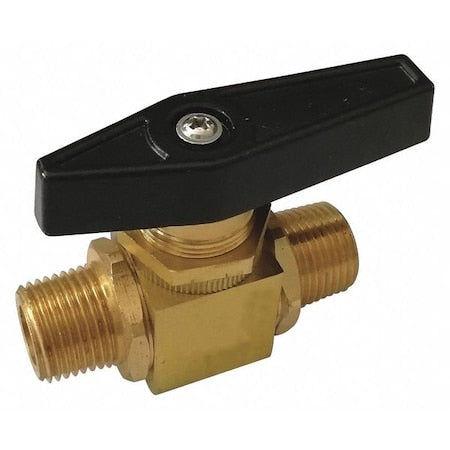 G-PMMS-25 - 1/4" MNPT Brass Mini Ball Valve Inline