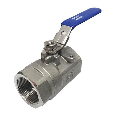 06Q221N06114 - 1-1/4" FNPT Stainless Steel Ball Valve Inline