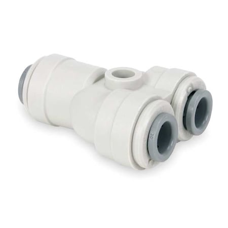 John Guest PI2308S-PK10 - Push-Fit Wye Fitting, 1/4 in Tube Size, Acetal, Gray, 10 PK