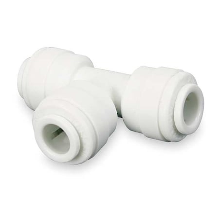 John Guest CI0208W-PK10 - Push-Fit Tee Fitting, 1/4 in Tube Size, Acetal, White, 10 PK
