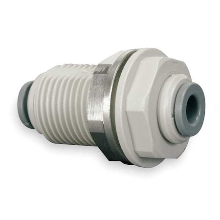 John Guest PI1212S-PK10 - Push-Fit Union Fitting, 3/8 in Tube Size, Acetal, Gray, 10 PK