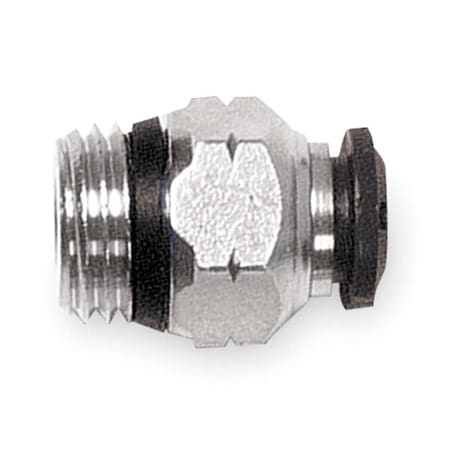 Aignep Usa 50000N-6-3/8 - Push to Connect Fitting, Brass, Silver