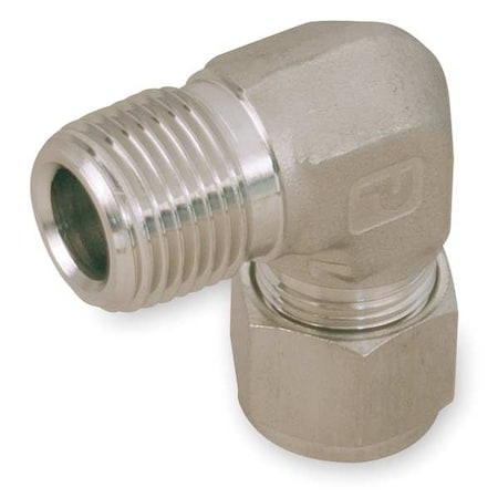 Parker 4MSEL6N-S - Elbow, Steel, Comp. 1/4 in, MNPT 1/4 in