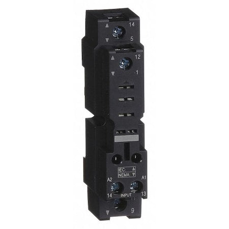 Schneider Electric RPZF1 - Relay Socket, 16 A, DIN-Rail & Surface Socket Mounting, 5 Pins, SPDT, Elevator Socket, Finger Safe