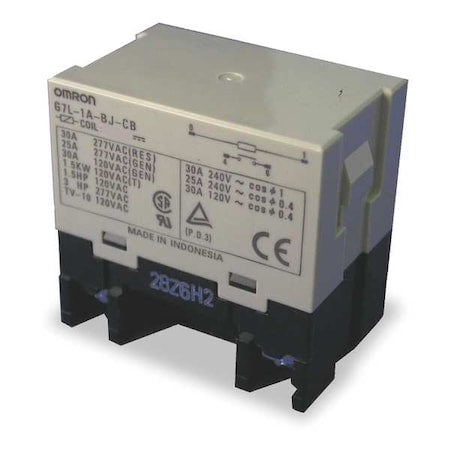Omron G7L-1A-BJ-CB-AC200/240 - E-Bracket, Enclosed Power Relay, Square, 30 A, 4 Pins, Screw